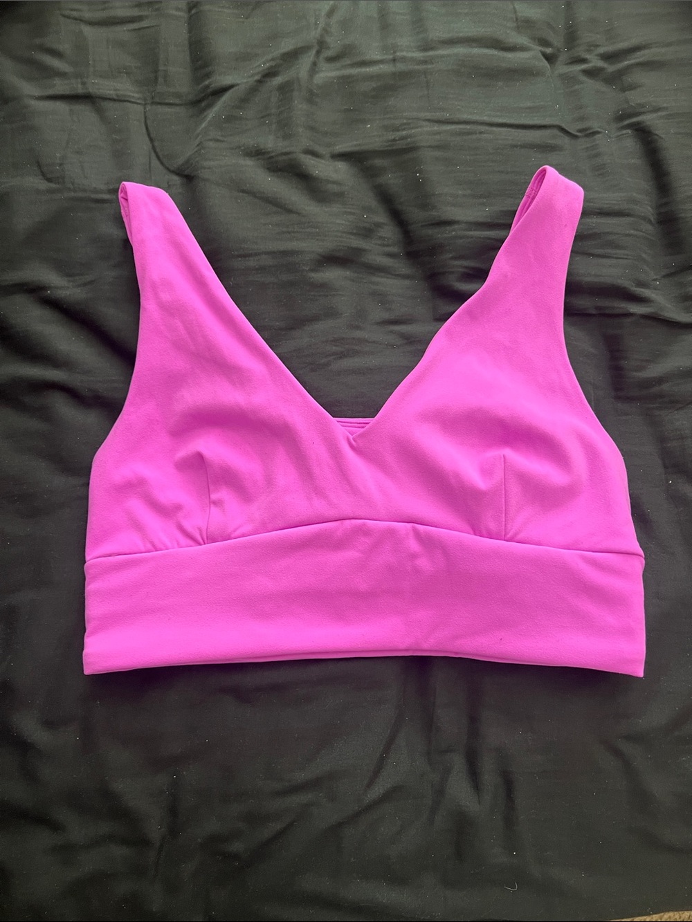 Alphalete Hot Pink V-Neck sports bra